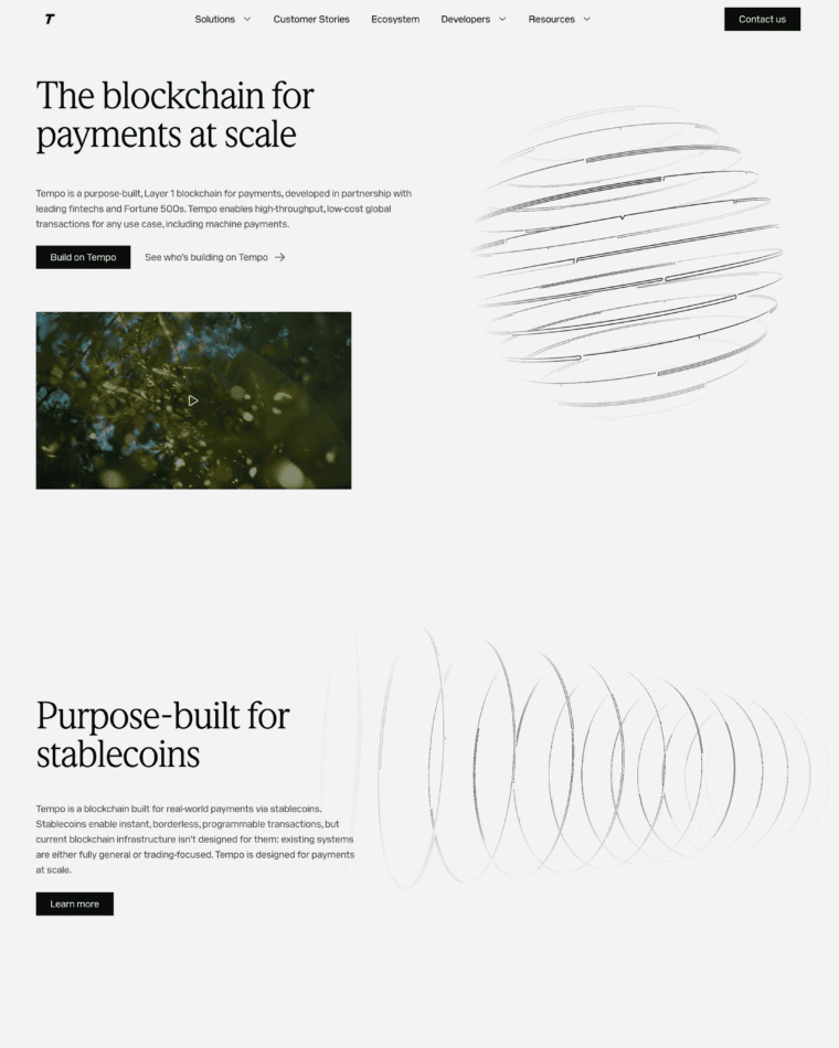 Tempo SaaS landing page preview